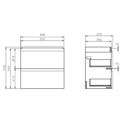 Шафка Moduo Slim 60 сіра ( S929-003 ) Шафка Moduo Slim 60 сіра ( S929-003 )