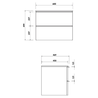 Шафка Virgo 60 для раковини ( S522-019 ) Шафка Virgo 60 для раковини ( S522-019 )