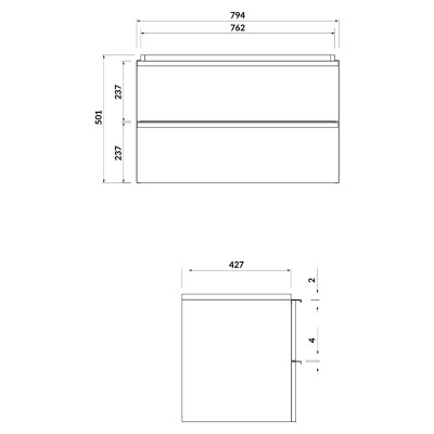 Шафка Virgo 80 для раковини ( S522-024 ) Шафка Virgo 80 для раковини ( S522-024 )