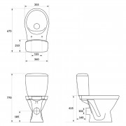 Унітаз Cersania Simple On з сидінням Slim ( K119-001 )