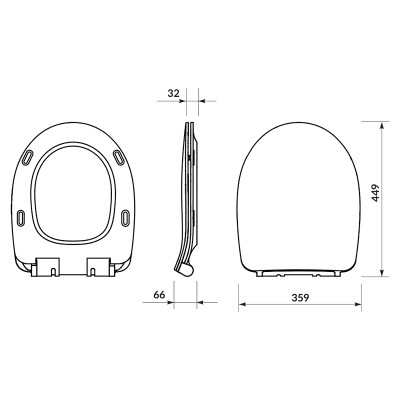 Унітаз Cersania Simple On з сидінням Slim ( K119-001 ) Унітаз Cersania Simple On з сидінням Slim ( K119-001 )