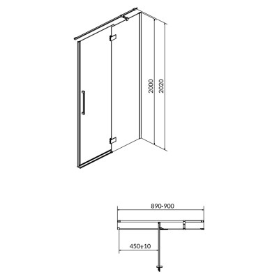 Душові двері Crea 90x200 R ( S159-006 ) Душові двері Crea 90x200 R ( S159-006 )