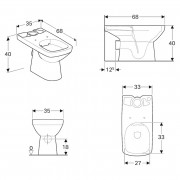 Чаша унітаза Selnova Square Rimfree ( 500.152.01.1 )
