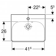 Раковина Smyle Square 45 ( 500.222.01.1 )