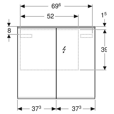 Шафка дзеркальна Option Plus 75 ( 500.206.00.1 ) Шафка дзеркальна Option Plus 75 ( 500.206.00.1 )