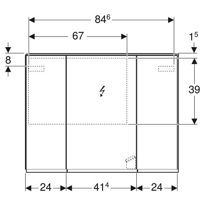 Шафка дзеркальна Option Plus 90 ( 500.594.00.1 ) Шафка дзеркальна Option Plus 90 ( 500.594.00.1 )
