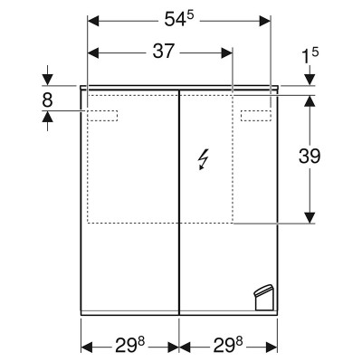 Шафка дзеркальна Option Plus 60 ( 500.593.00.1 ) Шафка дзеркальна Option Plus 60 ( 500.593.00.1 )