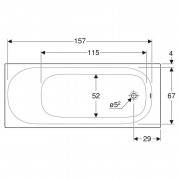 Ванна Soana 170x75 Slim rim з ніжками ( 554.014.01.1 )