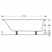 Ванна Soana 170x75 Slim rim з ніжками ( 554.014.01.1 )