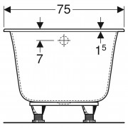 Ванна Soana 170x75 Slim rim з ніжками ( 554.014.01.1 )