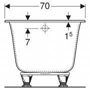 Ванна Soana 160x70 Slim Rim з ніжками ( 554.001.01.1 )