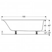 Ванна Soana 180x80 Slim rim з ніжками ( 554.015.01.1 )