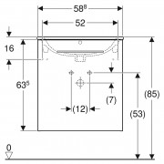 Тумба і раковина Selnova Square 60 Slim Rim ( 501.252.00.1 )