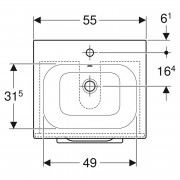 Тумба і раковина Selnova Square 55 Slim Rim ( 501.232.00.1 )