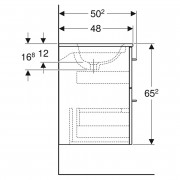 Тумба і раковина Selnova Square 55 Slim Rim ( 501.232.00.1 )