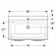 Тумба і раковина Selnova Square 80 Slim Rim ( 501.258.00.1 )