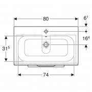 Тумба і раковина Selnova Square 80 Slim Rim ( 501.241.00.1 )