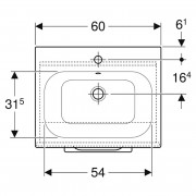 Тумба і раковина Selnova Square 60 Slim Rim ( 501.254.00.1 )