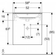 Тумба і раковина Selnova Square 60 Slim Rim ( 501.254.00.1 )