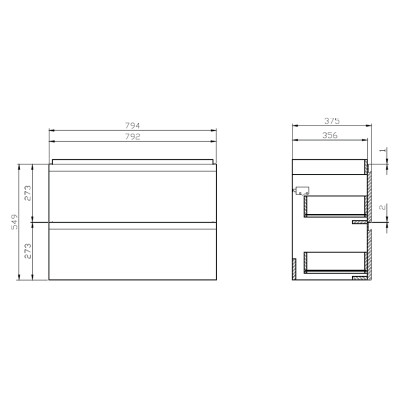 Шафка Moduo Slim 80 біла ( S929-002 ) Шафка Moduo Slim 80 біла ( S929-002 )