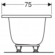 Ванна Tawa 170x75 Slim Rim Duo з ніжками ( 554.123.01.1 )