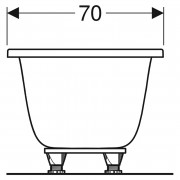Ванна Tawa 170x70 Slim Rim з ніжками ( 554.120.01.1 )