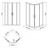 Душова штора Arteco 90x90 ( S157-002 ) Душова штора Arteco 90x90 ( S157-002 )