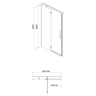 Душові двері Crea 90 L ( S159-005 ) Душові двері Crea 90 L ( S159-005 )