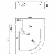 Піддон Standard Plus 80x80 ( XBN1480000 )