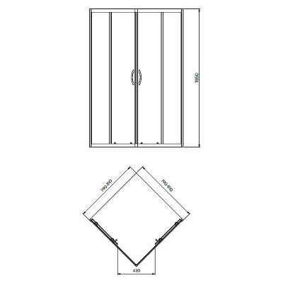 Душова штора Rekord 80x80 ( PKDK80222003 ) Душова штора Rekord 80x80 ( PKDK80222003 )