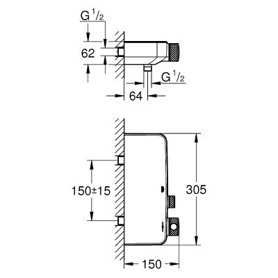 Термостат Grohtherm SmartControl ( 34719000 ) Термостат Grohtherm SmartControl ( 34719000 )