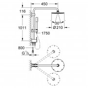 Душова система Rainshower® System 210 ( 27058000 )