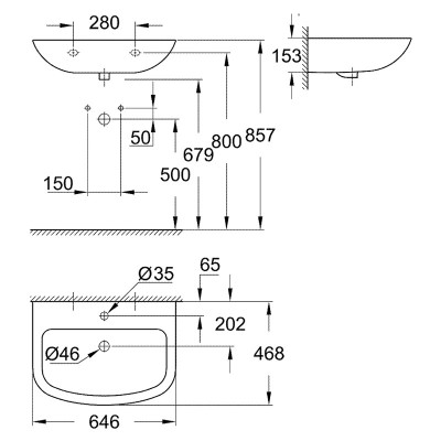 Раковина Bau 65 ( 39420000 ) Раковина Bau 65 ( 39420000 )