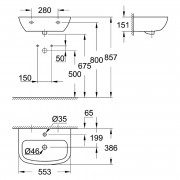 Раковина Bau 55 ( 39440000 )