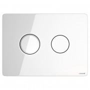 Кнопка Accento Circle біле скло ( S97-055 )