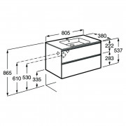 Тумба і раковина Gap-N Compacto 80 ( A851497447 )