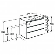 Тумба і раковина Gap-N Compacto 80 ( A851499153 )