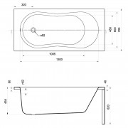 Ванна Nike 150x70 з ніжками ( S301-246 )