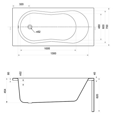 Ванна Nike 150x70 з ніжками ( S301-246 ) Ванна Nike 150x70 з ніжками ( S301-246 )
