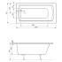 Ванна Linea 140x70 з ніжками ( A24T002000 ) Ванна Linea 140x70 з ніжками ( A24T002000 )