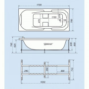 Ванна прямокутна Triton Діана 170х75