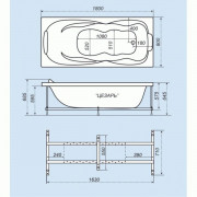 Ванна прямокутна Triton Цезар 180х80