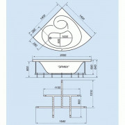 Ванна кутова Triton Еріка 140х140