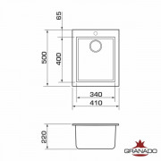 Кухонна мийка Granado Cadiz terra 410x500