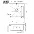 Кухонная мойка Galati Arta U-450 3419 50x50x23 Кухонная мойка Galati Arta U-450 3419 50x50x23