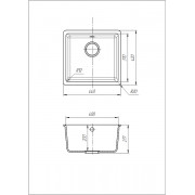 Кухонна мийка Galati Mira U-400 Teracota (701) 3411