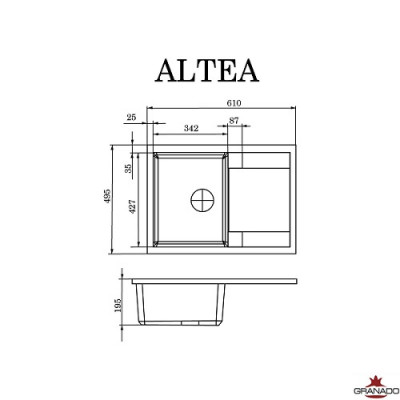 Кухонна мийка Granado ALTEA terra Кухонна мийка Granado ALTEA terra