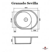 Кухонна мийка Granado SEVILLA white