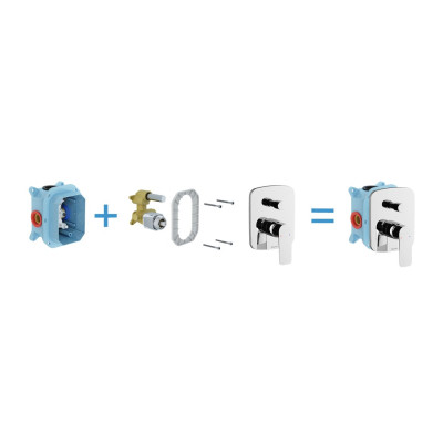 Змішувач прихованого монтажу Classic з перемикачем для R-box (CL.065.00 Змішувач прихованого монтажу з перемикачем для R-box) Змішувач прихованого монтажу Classic з перемикачем для R-box (CL.065.00 Змішувач прихованого монтажу з перемикачем для R-box)