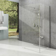 Душова кабіна Walk-In модель Corner (Walk In-Corner-110/80 v.200 Чорний+Transparent)